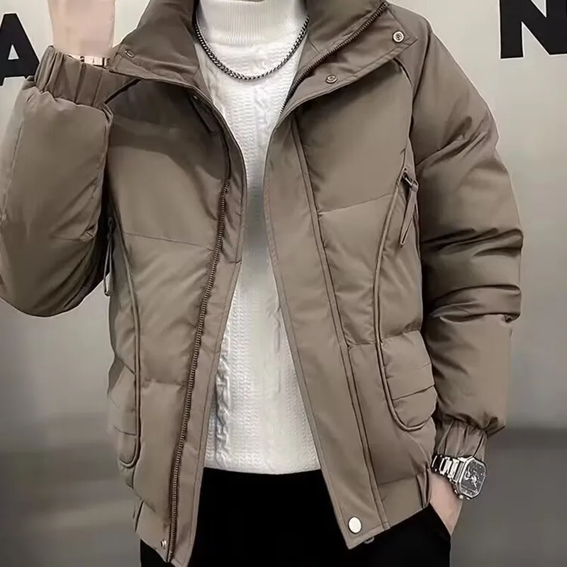 Golf Wear Men's Golf Jacket Fashion Zipper New Down Cotton Coat Winter Male Windproof Warm Loose Thicken Warm Clothing 골프웨어