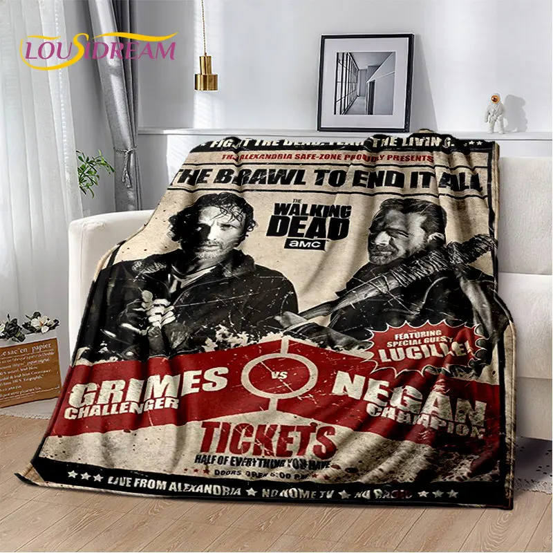 The Walking Dead Horror Morbida coperta di peluche, coperta di
