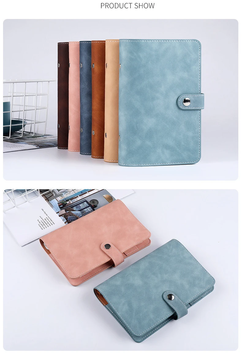 A6 Budget Binder Kinder Planer Notebook Abdeckung PU Lose-blatt Handbuch 6 Löcher Binder Tagebuch Agenda Papier Abdeckung Schule schreibwaren – Detail 6