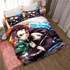 Demon Slayer, Anime Cartoon Gift King Twin Double Child Bedding Set Mircofiber or Polyester Duvet Cover Set Cover Bed Cover with 1