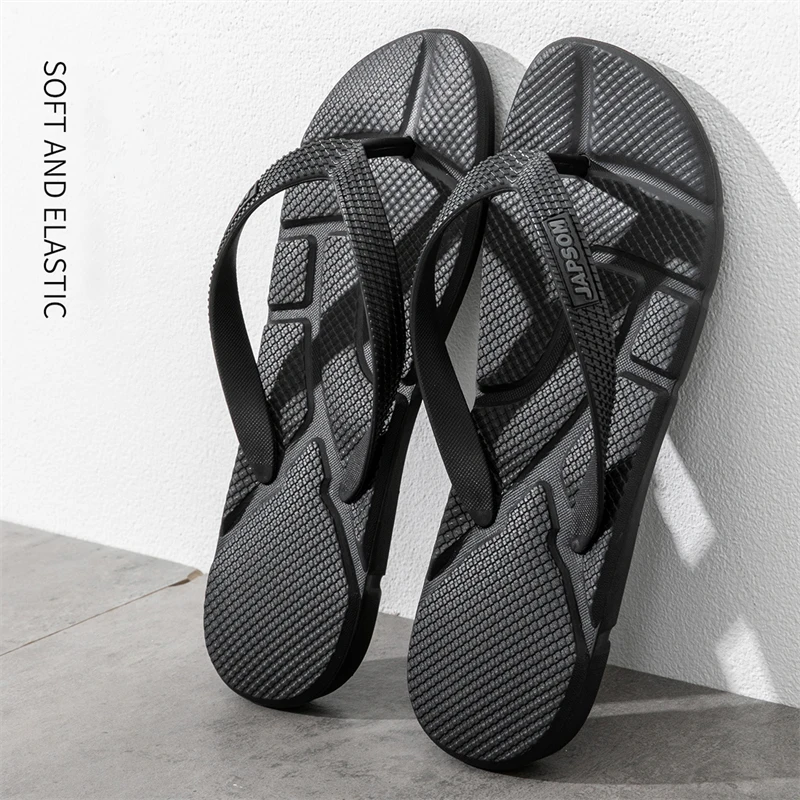 Mode noir Massage pantoufles hommes tongs vente grande taille 50 diapositives décontractées hommes antidérapant plage pantoufles pour hommes Chanclas Hombre