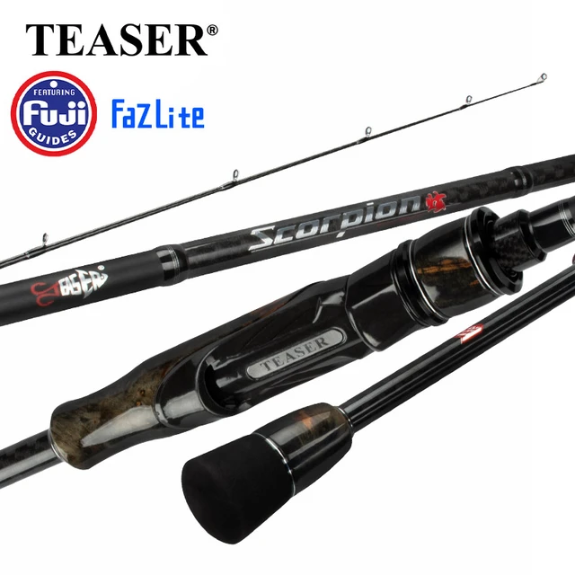 Teaser 1.98m-2.28m Spinning Casting Fishing Rod Ultralight Carbon Fiber Rod  Pole 2 Section Fuji Part Fishing Pole Fishing Tackle - Fishing Rods -  AliExpress