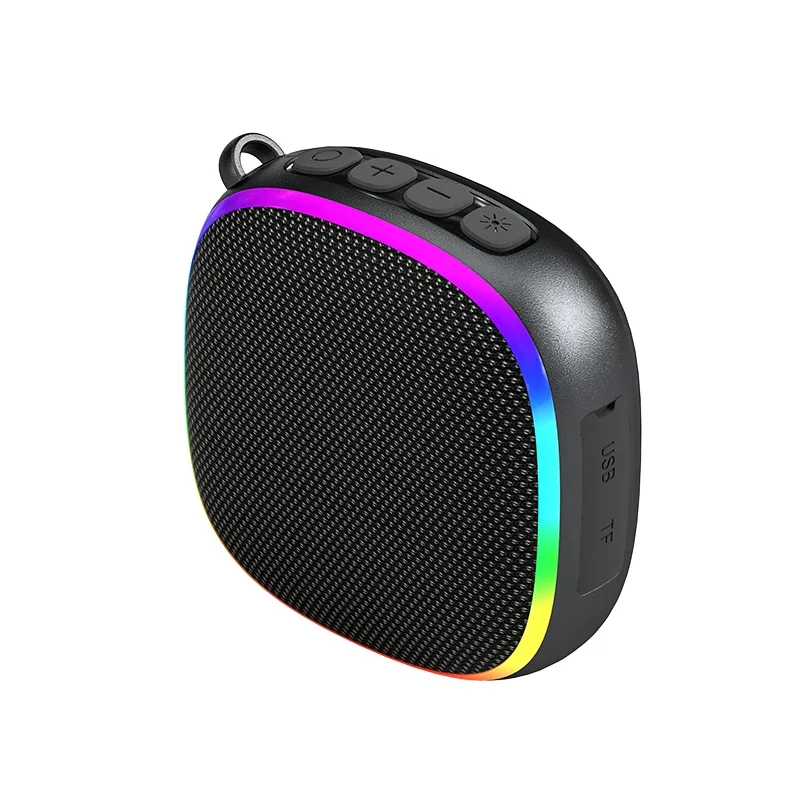 Rockmia 6W Mini Portable Wireless BT Speaker Bluetooth 5.3 Music Box RGB Light For PC Gaming Magnetic to Steel EBS-309