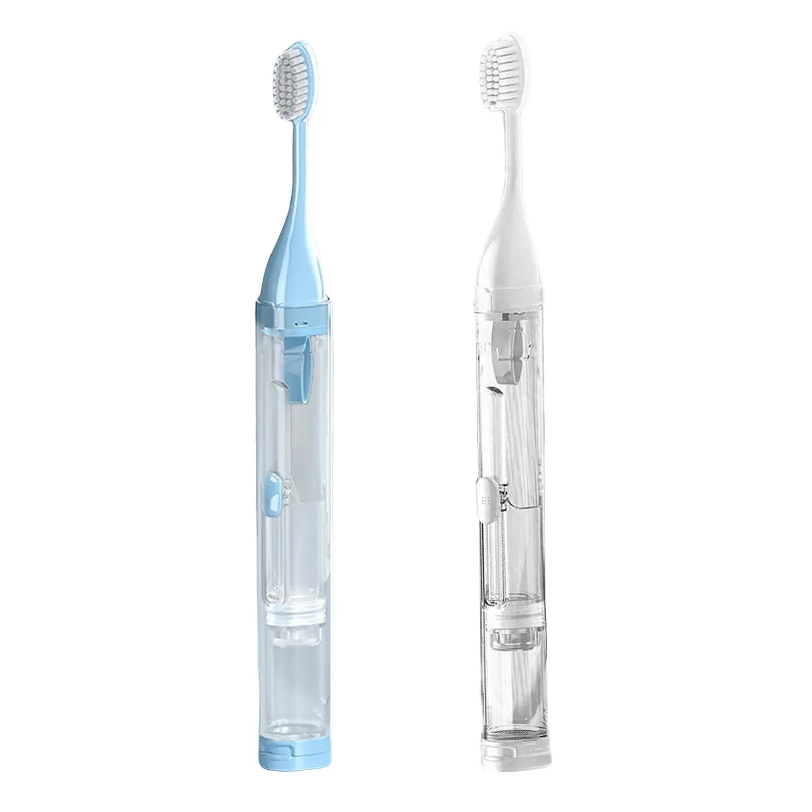 Portable Travel Toothbrush Set Oral Hygiene Soft Bristle Folding Toothbrush for Holidays Camping Backpacking Brush Box Holder