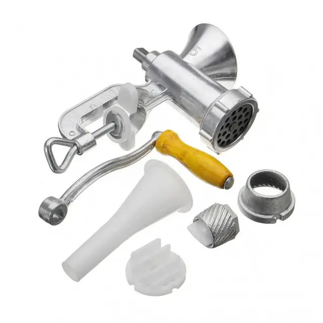 Alumínium Ötvözet Kézi Rotációs Zsíros Húsdaráló Fecskendő Kolbász Gép Konyha Házi Töltőgép Otthon - Image 6