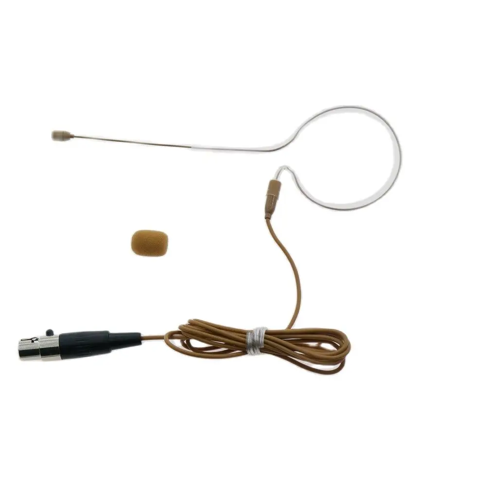 

SM29 Brown Single Hook Headset Microphone For Shure ULX SLX PGX GLX QLX Wireless BeltPack Transmitter TA4F 4pin Mini XLR