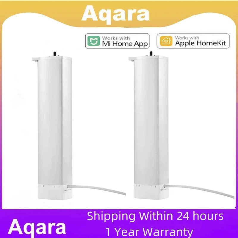 Aqara-Motor de cortina Zigbee inteligente, Control por aplicación, configuración de sincronización inalámbrica, funciona con Mi Home Homekit