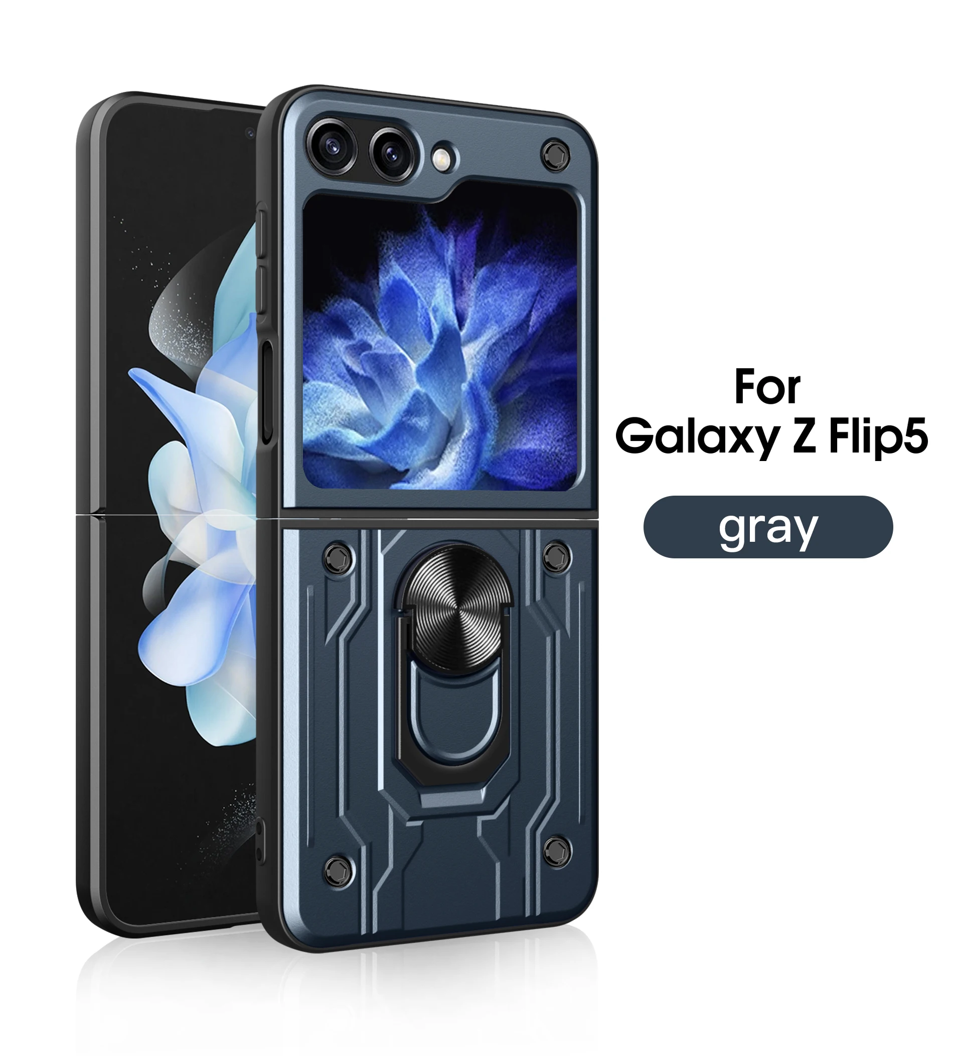 

Magnetic Case for Samsung Galaxy Z Flip 5 Car Ring Holder Stand Capas Galaxy Smartphone Android Fundas Samsung Galaxy Z Flip 4
