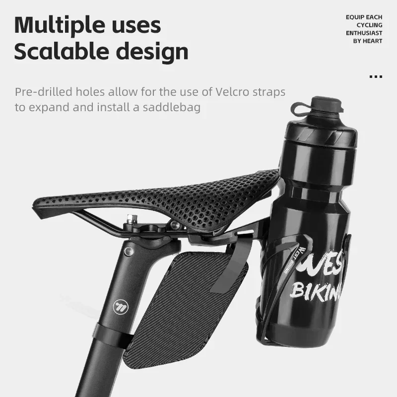 Bicycle Water Bottle Cage Extension Mount For Bike Saddle Bottles Holder