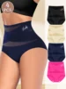 Elegant Women Solid Underwear High Waist Close Fitting Trousers Ladies High Quality Pants For 4pcs 2024