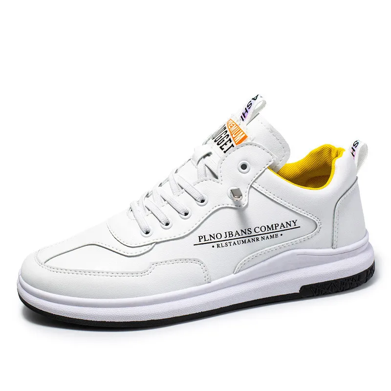 

PU Leather Men Shoes Sneakers Trend Casual Shoe Italian Breathable Leisure Male Sneakers Non-slip Footwear Men Vulcanized Shoes