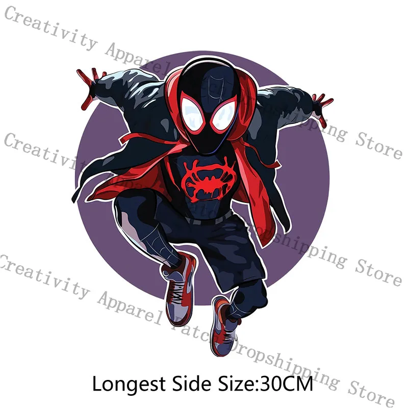 Marvel Spiderman Iron on Patches for Clothing Cartoon Thermal