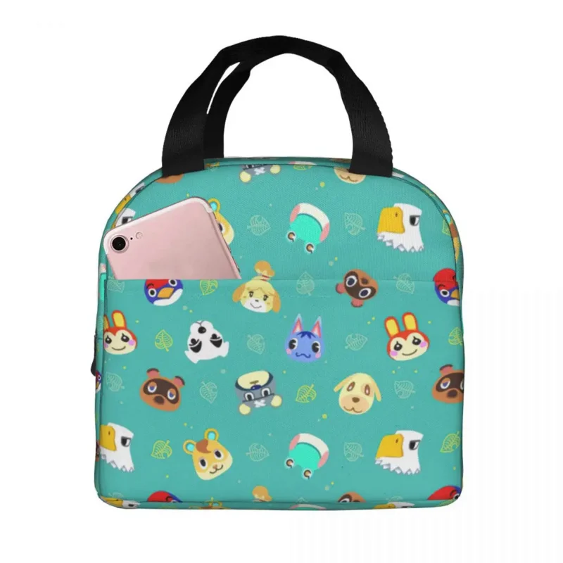 

Lunch Bag for Men Women Animal Crossing Thermal Cooler Waterproof School Polyester Lunch Box Handbags