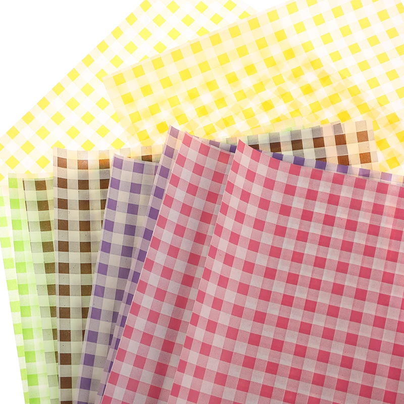 50 Sheets Greaseproof Wax Paper – Multi-Color Oil-Proof Food Wrapping Sheets for Sandwi... - SKU GWP02020 - UGI Packaging