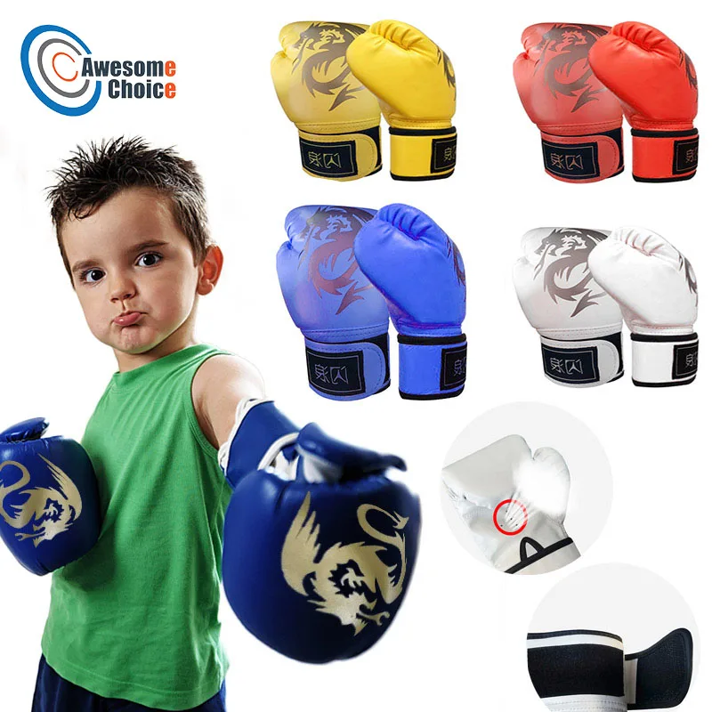

Pair of Kids Boxing Gloves Wraps Kickboxing Equipment Accessories Sports Boxing Gloves Children Gym Home Indoor Workout Training