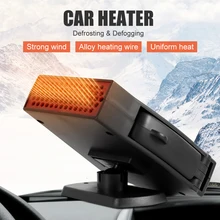 

12V/24V Car Heater Electric Heating Fan 2 In 1 Portable Dryer Windshield Defogging Defroster Rotatable Windshield Heating Fan