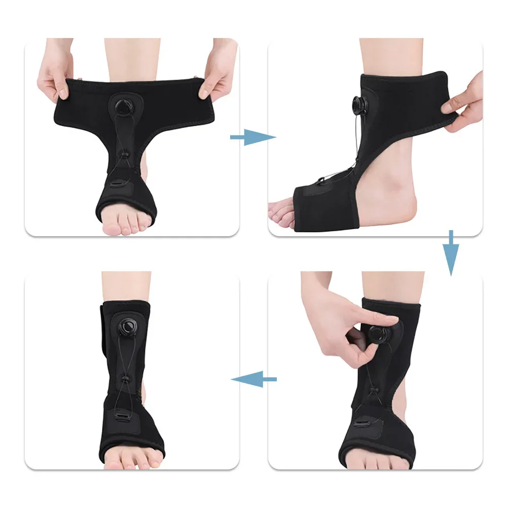 1pcs Plantar Fasciitis Night Splint Adjustable Foot Drop Orthosis Stabilizer Brace Support Bunion Corrector Soft Night Splints