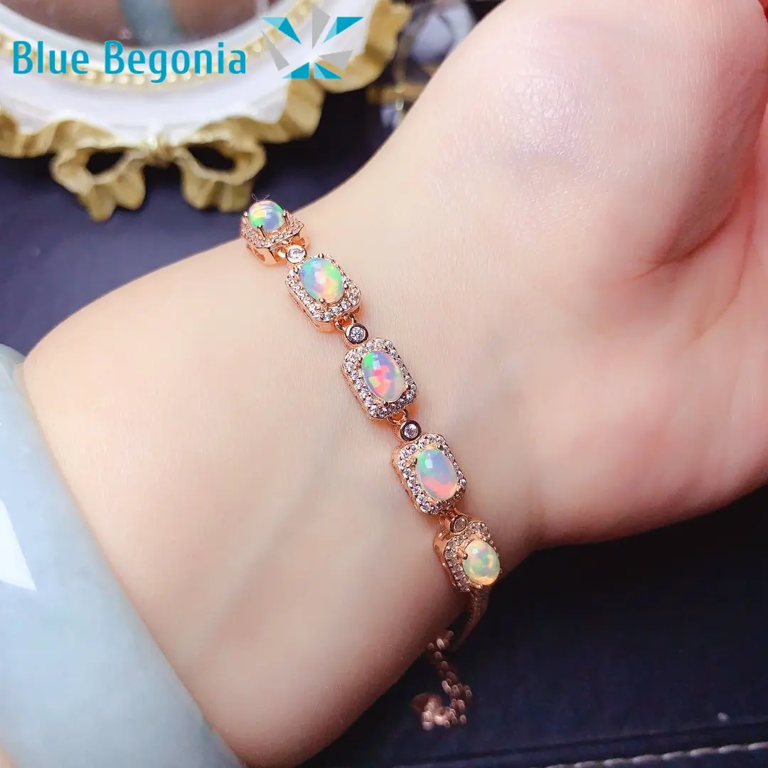 natural-opal-bracelet-for-women-engagement-wedding-jewelry-gifts-925-silver-precision-inlay-5pcs-4-6mm-gemstone