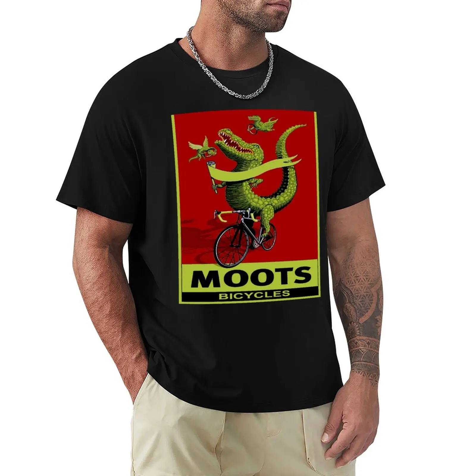Moots: T-Shirt Con Stampa Pubblicitaria Per Bicicletta Vintage Magliette Per Ragazzi T-Shirt Ad Asciugatura Rapida Abbigliamento Da Uomo