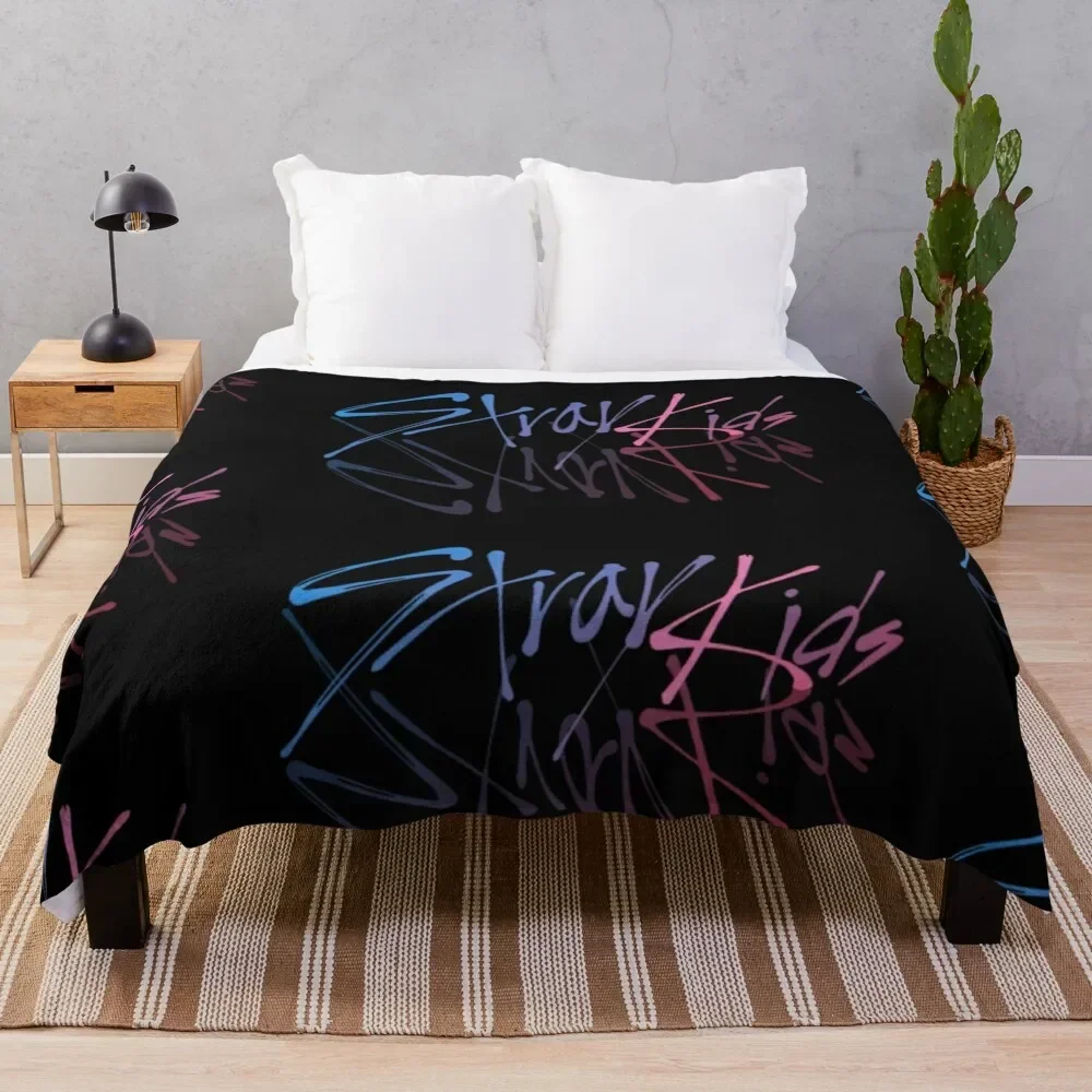 

STRAYKIDS Throw Blanket Flannels Summer Beddings Retros Polar Blankets