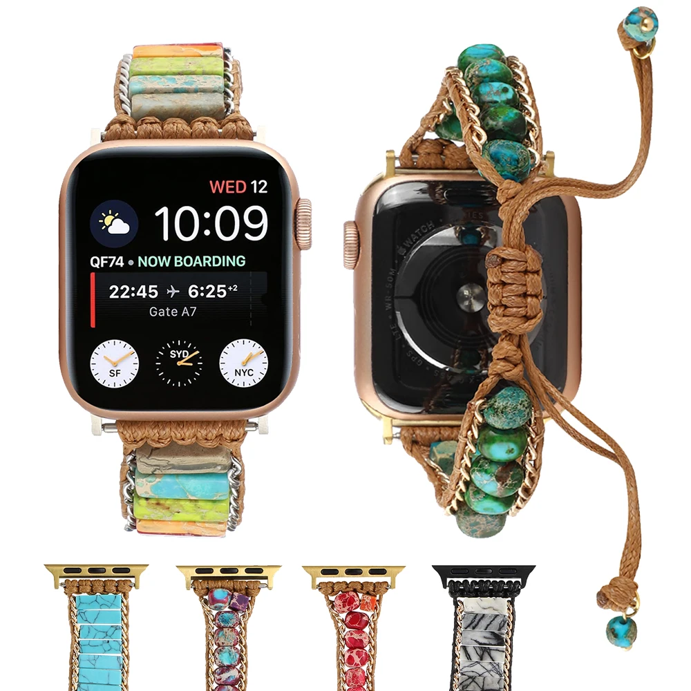 

Bohemia Style Strap For Apple Watch Ultra Series 8 7 6 5 4 3 SE Women Bracelet For iWatch 45mm 41mm 40mm 38mm 44mm 49mm Band Men