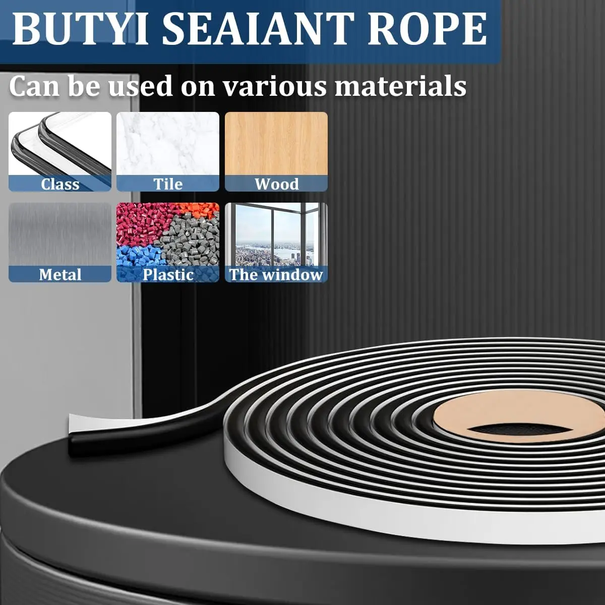 Nastro Butilico Impermeabile 8mm X 4m - Per Auto, Finestre, Fari E Parabrezza - Foto 13