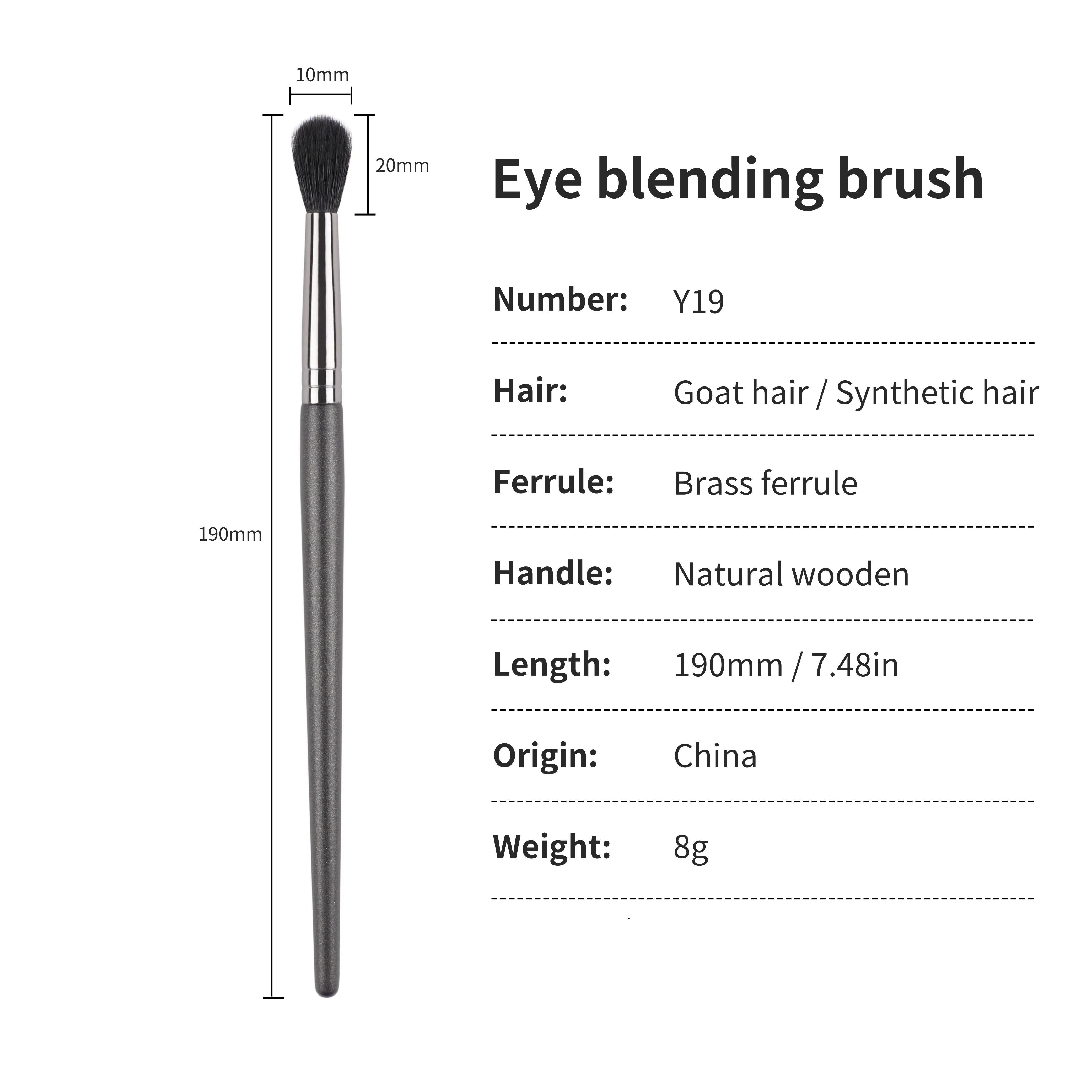 Eyeshadow Blending Brush Makeup Natural Goat Hair Smudge Eye Shadow Brush Professional Eyes Make Up Tools - 2
