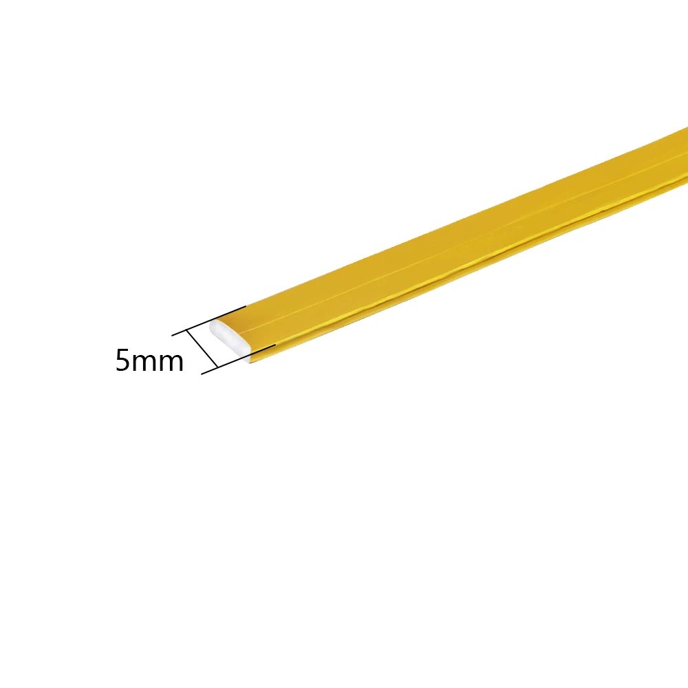SAUVOO 10Meters/Roll Aluminum Wire Wide Flat Gold Plated Bendable Flexible Craft Metal Wire for Jewelry Making Beading Wire
