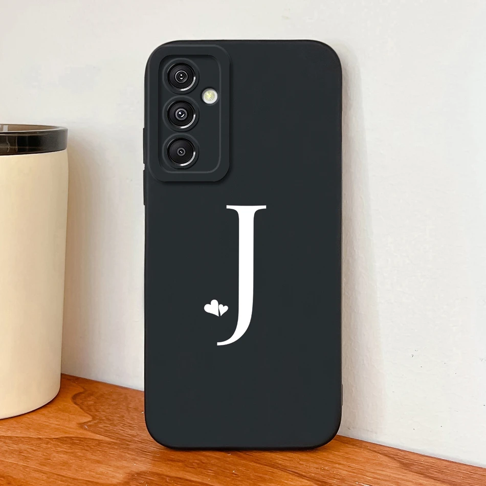 Simple Letters Liquid Silicone Phone Case - High Quality Soft Back Cover