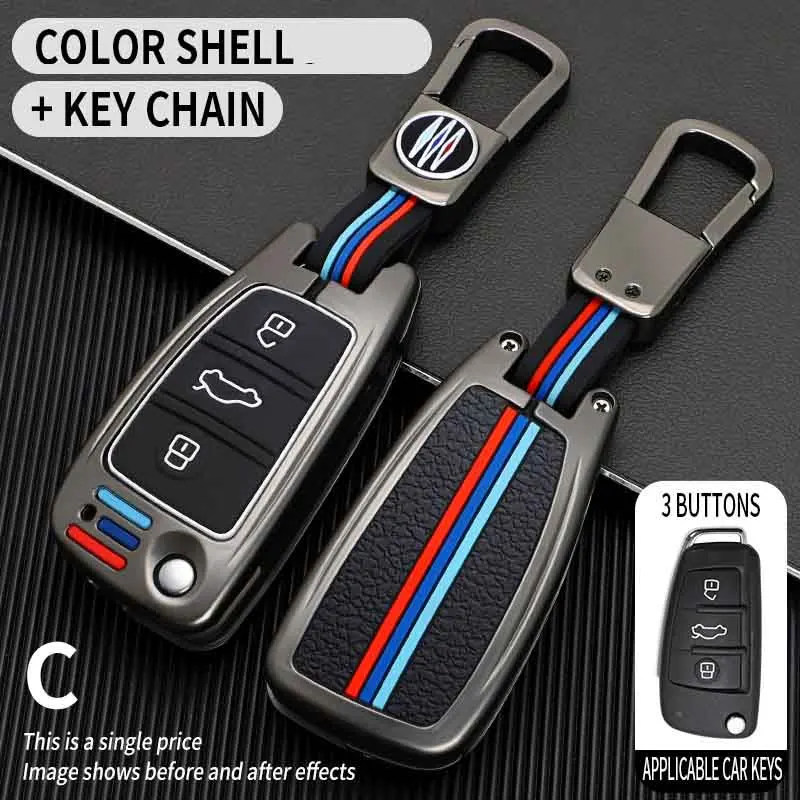 Cover chiate/telecomando per Audi A3 A4 A5 A6L C6 8L 8P B6 B7 B8 C6 RS3 Q3 Q7 TT 8L 8V S3 portachiavi Borsette Protettore Accessori Auto - S9f317dfe2943409eb4919acc9c1d24e1z