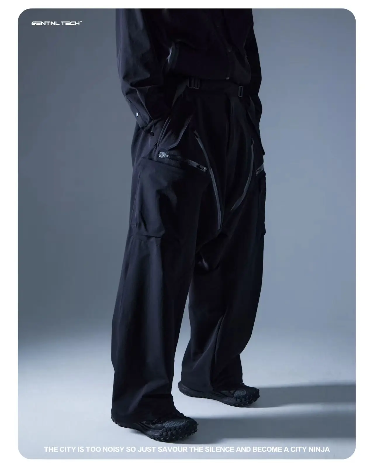 Silenstorm 25 aw Functional windbag low-waisted relaxed cargo wide-leg pants loose-fit multipocket leg op adjustment techwear