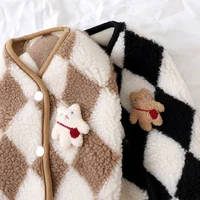 Mode Plaid polaire chiot vêtements manteau Jack chien vêtements ours gilet chiens vêtements animaux de compagnie tenues mignon hiver Yorkies Costume 2
