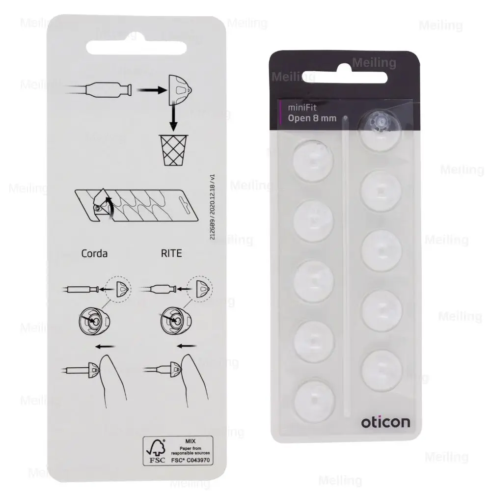 Hearing Aid Domes for Oticon Replacements Oticon Minifit Open Domes 8mm/10mm (Open 6mm/8mm)