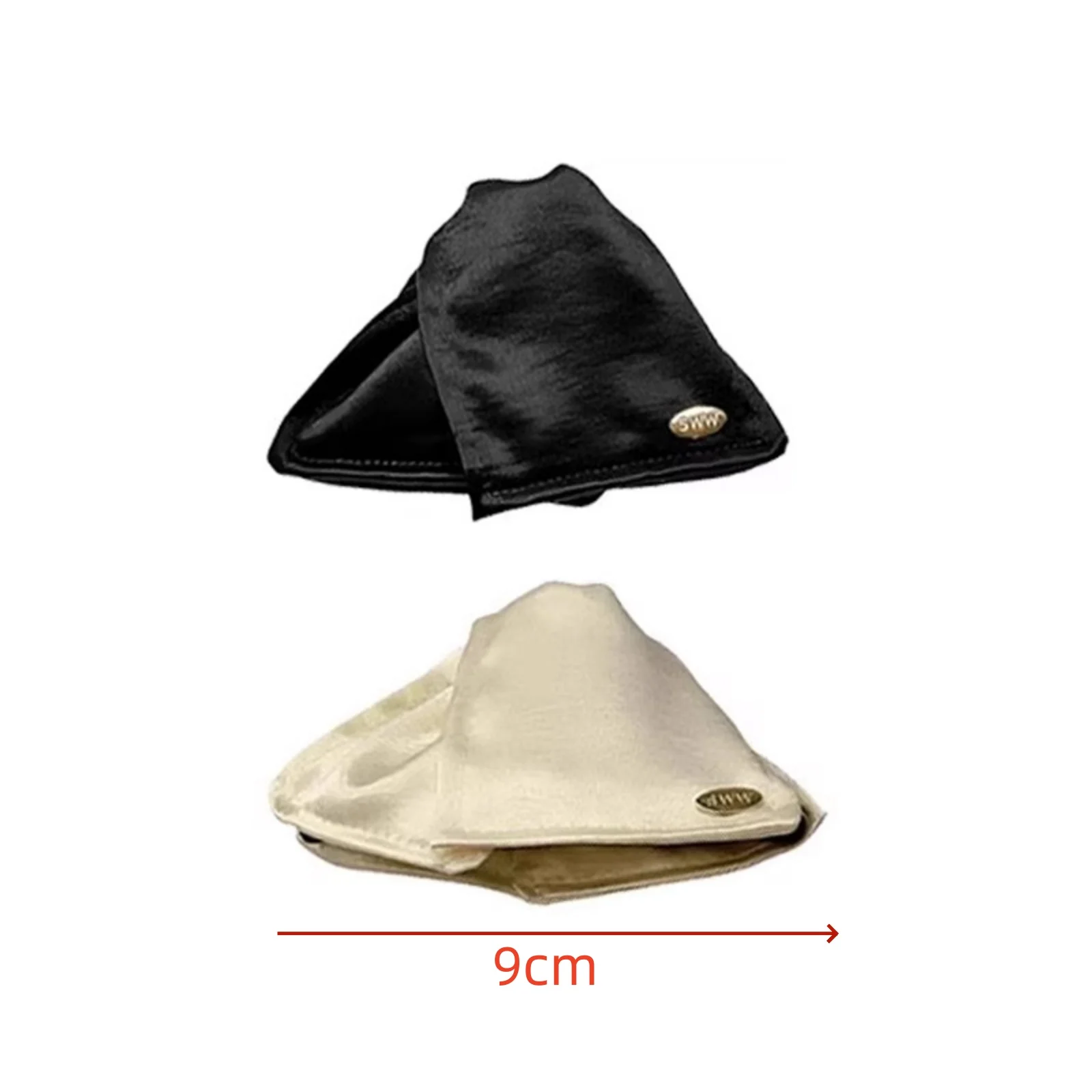 1PC Satin Bow Hair Clips, Elegant Hair Accessories for Women, 2 - Color Set (Black & Beige), Perfect for Stylish Hairstyles