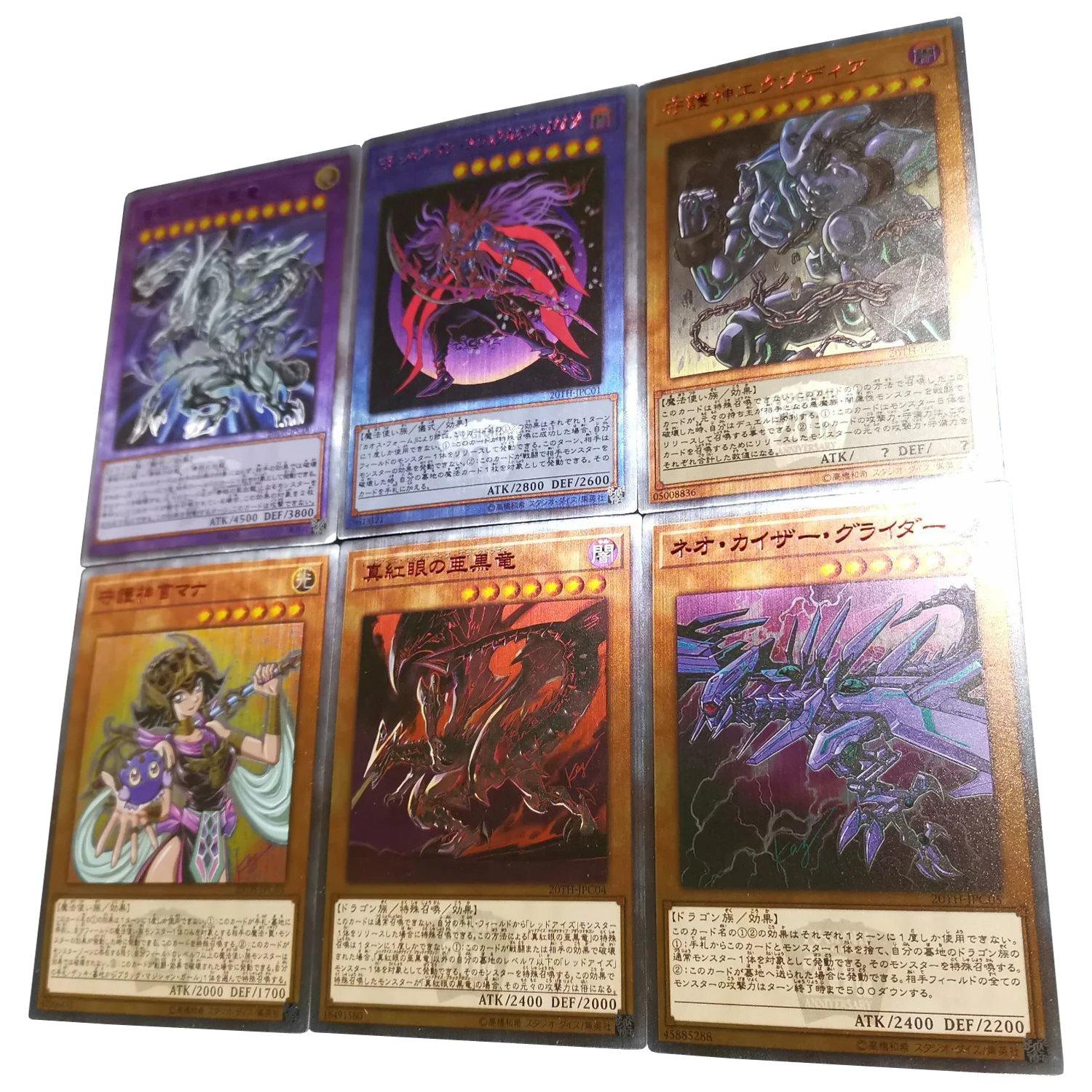 

6 шт./комплект, Yu-Gi-Oh! Флеш-карты Blue-Eyes Alternative Ultimate Dragon Magician of Black chaomax Game аниме Коллекционные Подарочные игрушки