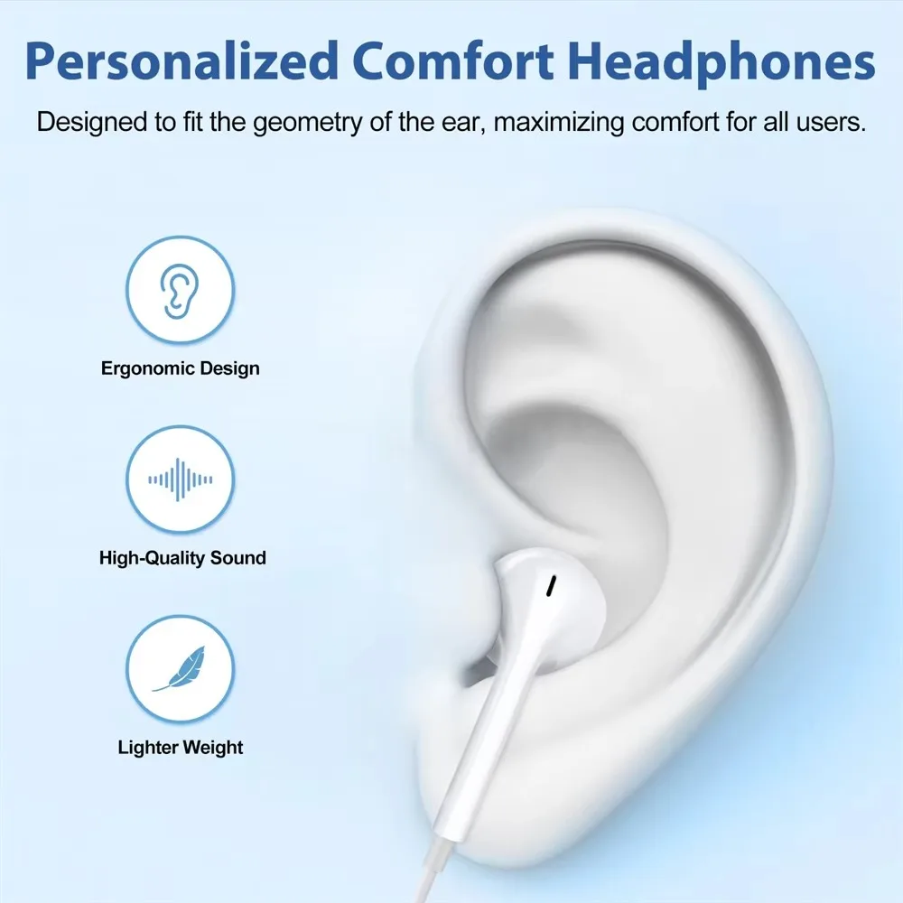 For Xiaomi Headphones Xiaomi Mi 14 13 12 11 in-ear Earphones Redmi Note 10 9 8 7 Type C 3.5mm Wired Headset Phone Accessories 5
