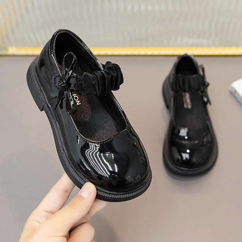 Leather Girls Princess Shoes Summer Non Slip Sole