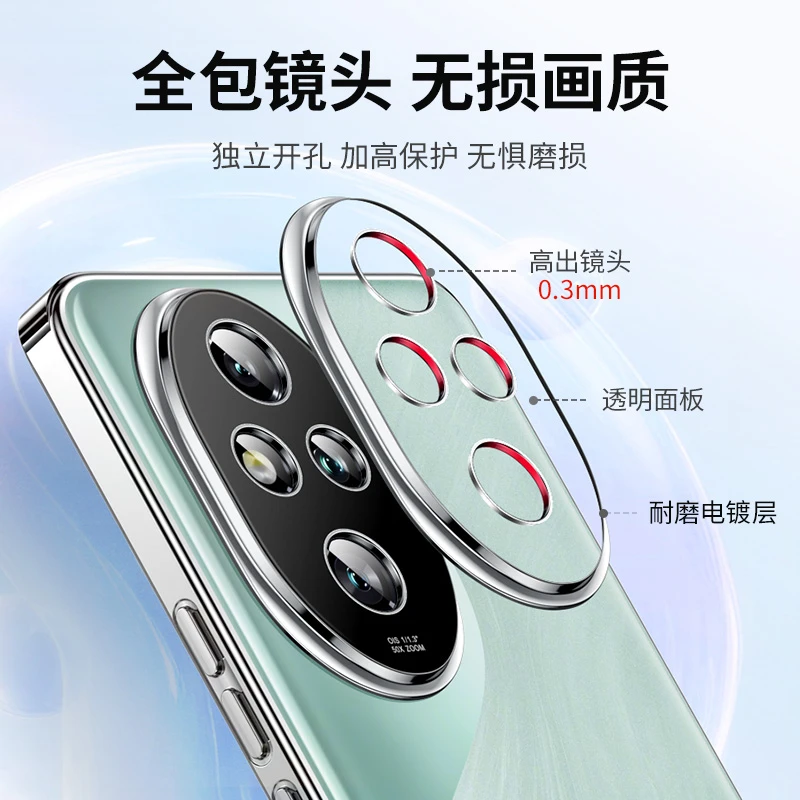 Luxury Transparent Electroplating TPU Shockproof Phone Case
