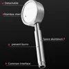 Black Stainless Steel Shower Head Fall resistant Durable High Pressure Showerhead for Bathroom Handheld Water Saving Shower Set 3