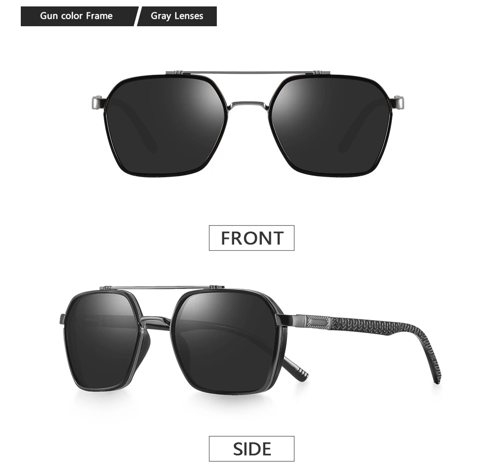 CRIXALIS Retro Herren Polarisierte Sonnenbrille Metallrahmen Angeln Pilot Reisen Antireflex Männliche Frauen Sonnenbrille Schatten UV400 – Detail 8