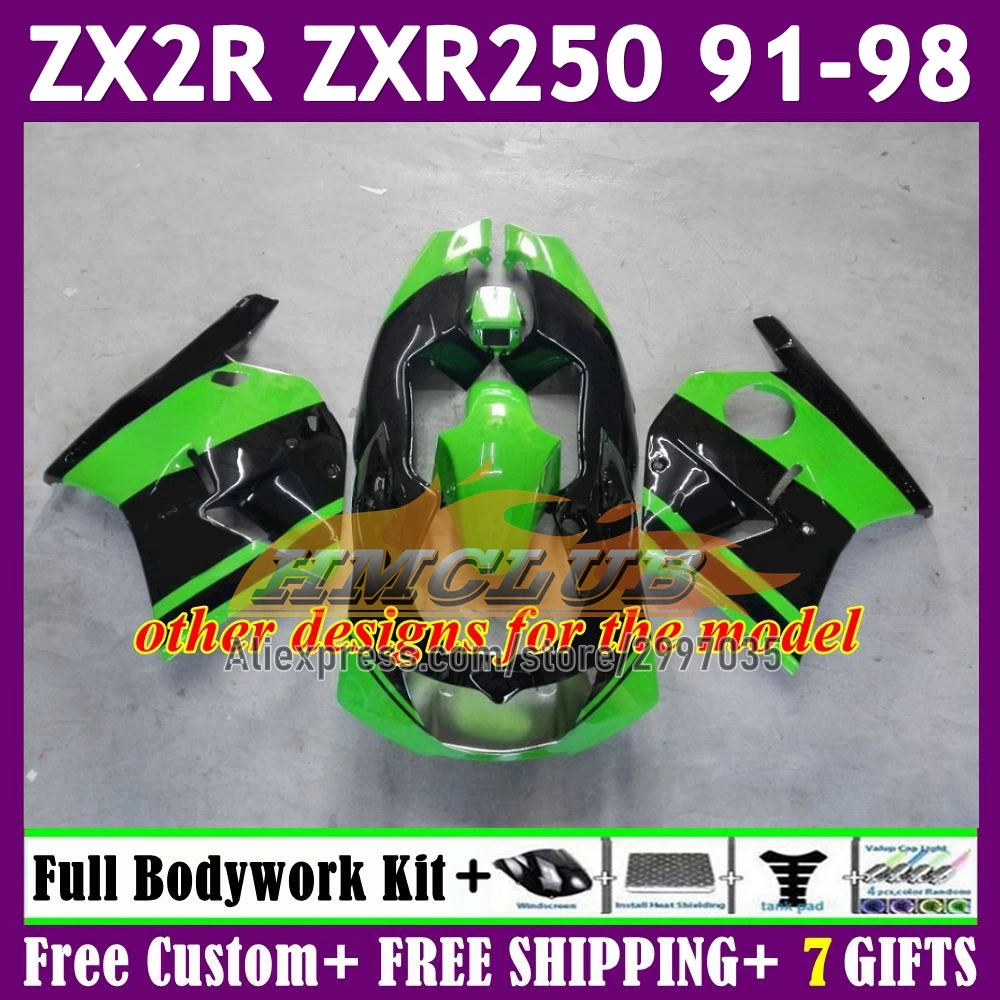 Fairing For KAWASAKI NINJA ZXR250 ZXR 250 black silvery ZX-2R ZXR
