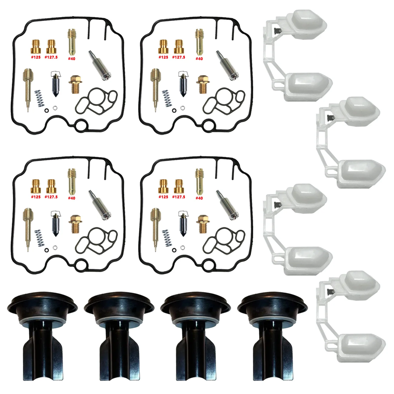 Набор для Ремонта Карбюратора YAMAHA FZR1000 EXUP 89-95, набор для Ремонта Карбюратора FZR 1000 Carb, набор для ремонта вакуумного поршня, диафрагмы