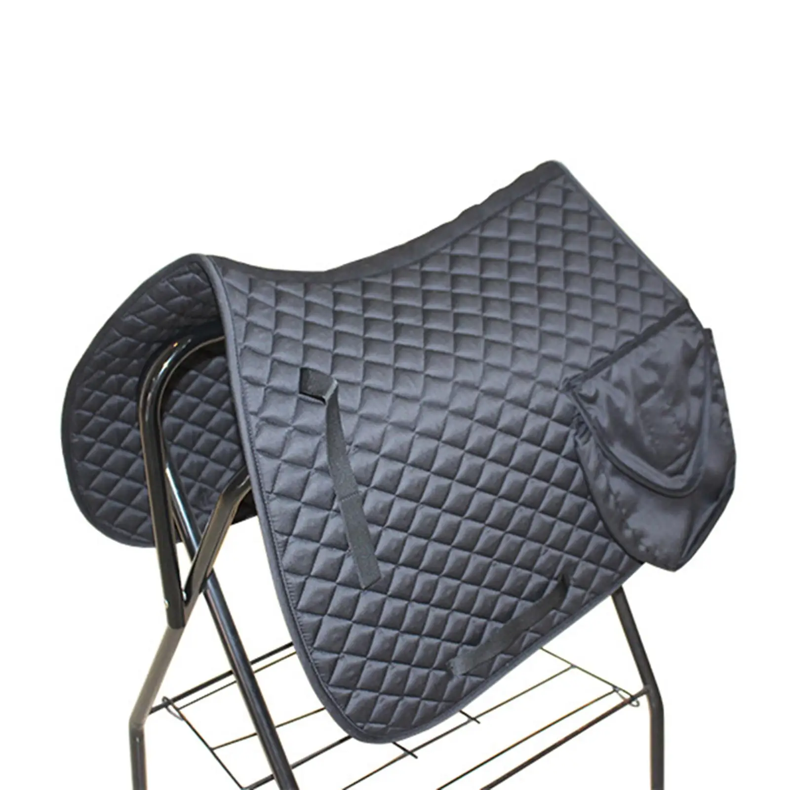 Horse Saddle Pad with Pocket Wear Resistant Cotton Practical Horse Sweat Pad