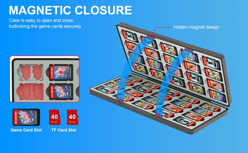Custodia per schede di gioco nintendo switch oled e lite 40 slot_voghion.com