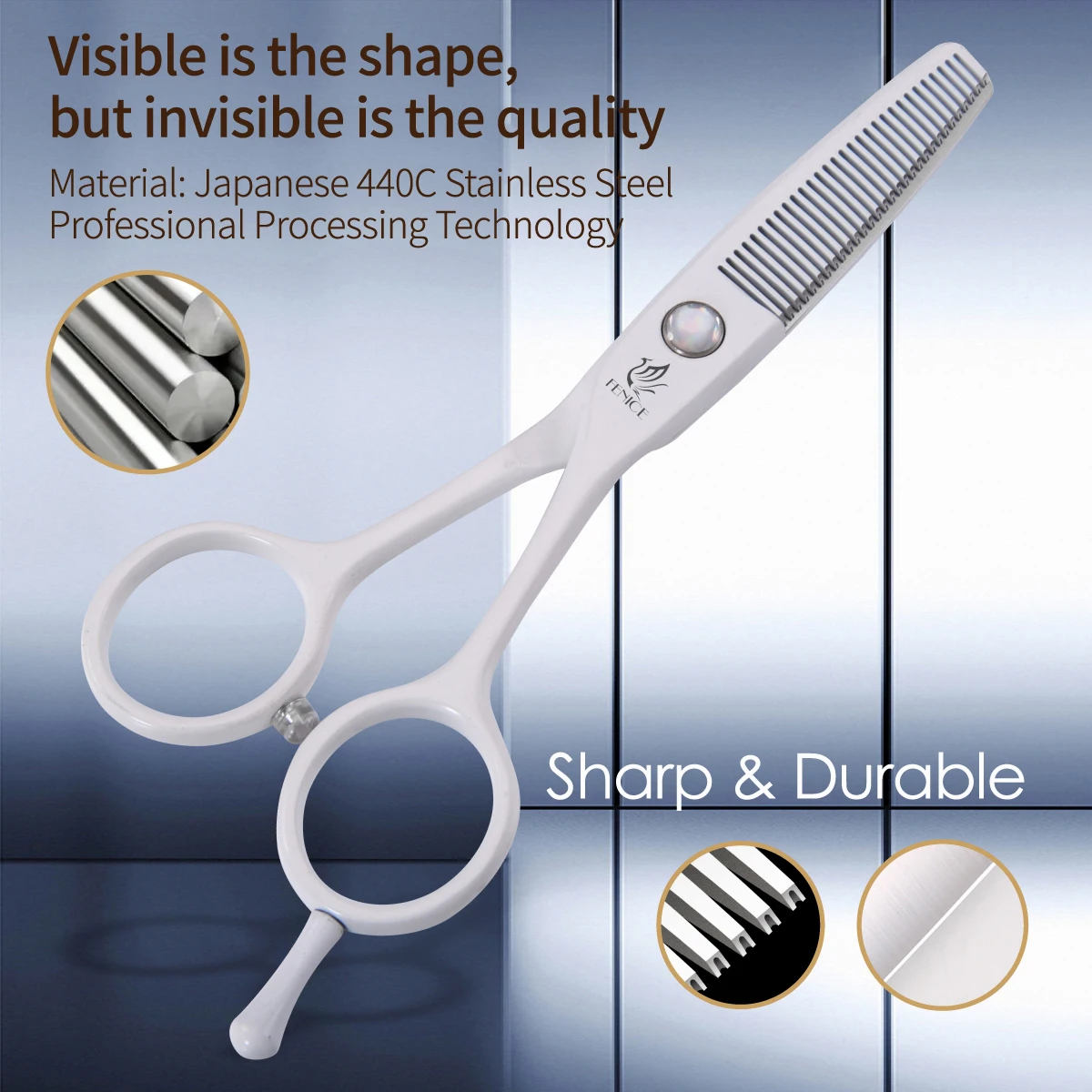 Fenice professional 5.0 inch Pet Grooming Scissors Dog/Cat Animals Thinning Shears Dog Scissors Thinning Rate 25-30%,dog grooming scissors