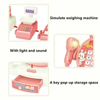 Children's Cash Register Toys for Kids Play House Games Set Simulation Supermarket Cash Register Educational Toys Children Gift 2