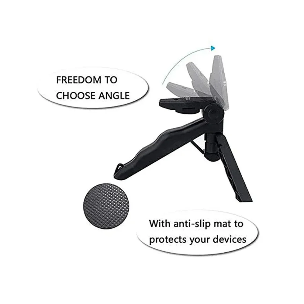 Desktop Tripod Handheld Adjustable Angle Holder For GoPro Hero 13 12 11 10 9 SJCAM SJ4000 AKASO Insta360 DJI Osmo Action Camera