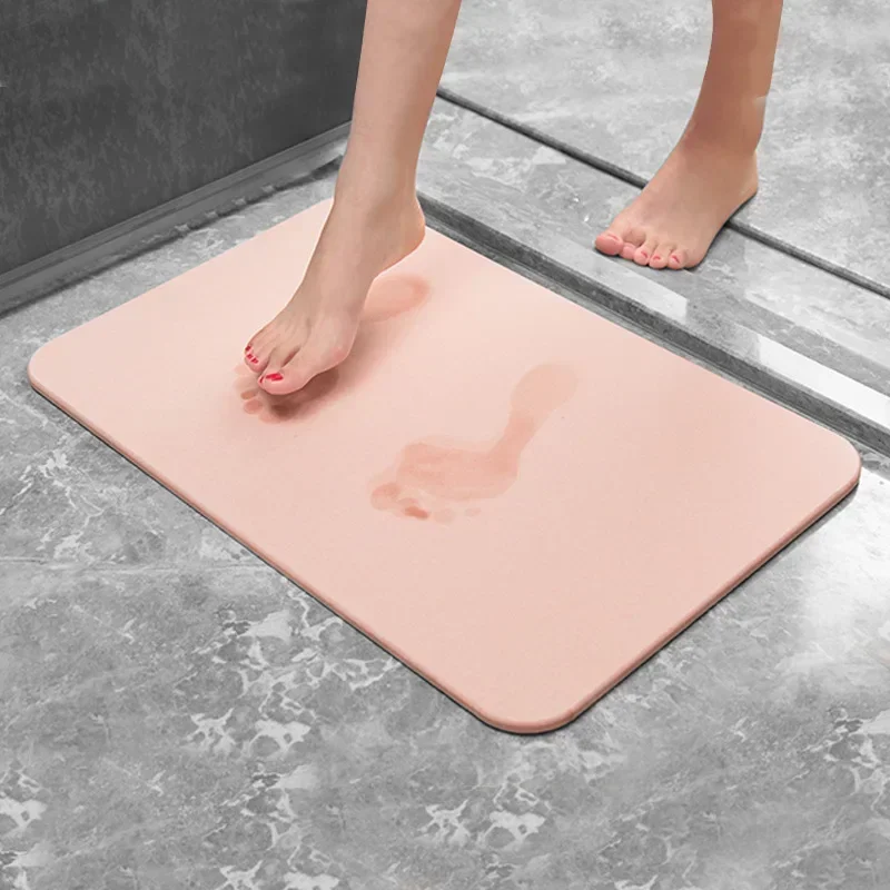 규조토 매트 규조토 목욕 매트 슈퍼 흡수성 미끄럼 방지 빠른 건조 목욕 샤워 깔개 문 홈 층 욕실 매트