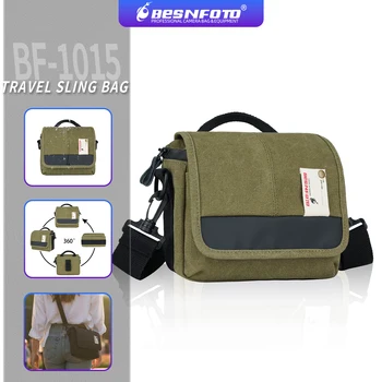 Besnfoto Borsa Compatta per Fotocamera Impermeabile a Tracolla Antiurto per Fotocamere Mirrorless e Reflex Canon Nikon Sony Fujifilm