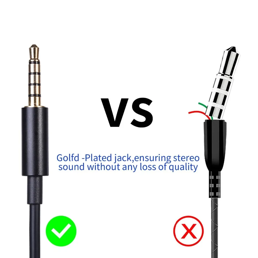 Replacement Audio Extension Cable Cord Inline Mute Volume Control with Microphone for Astro A10 A40TR A40 TR Headsets Xbox PS4